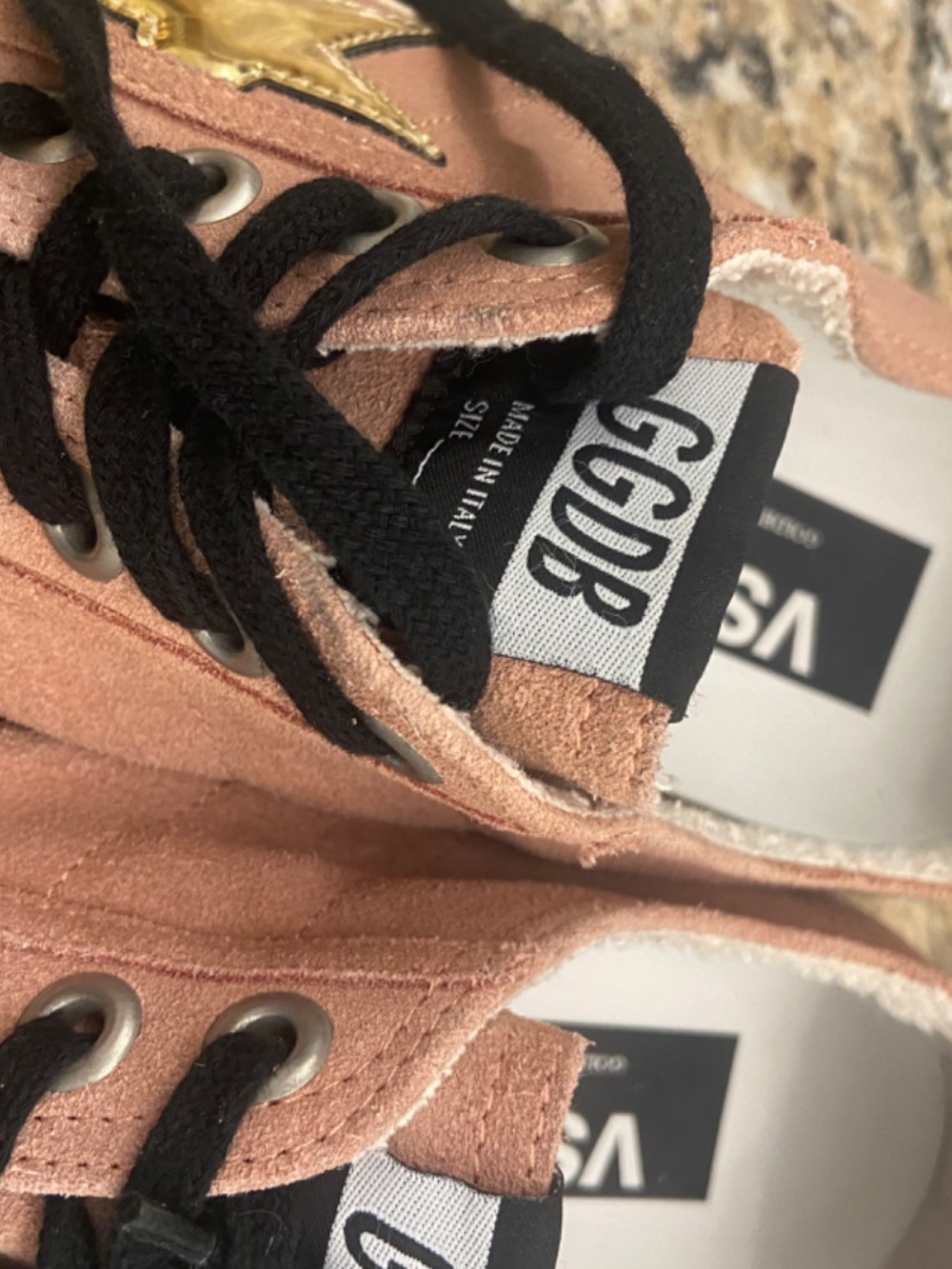 Authentic Suede Distressed Accents Low Top Sneakers Sz IT40 US 9 , 9.5 VStar2 - Picture 8 of 12